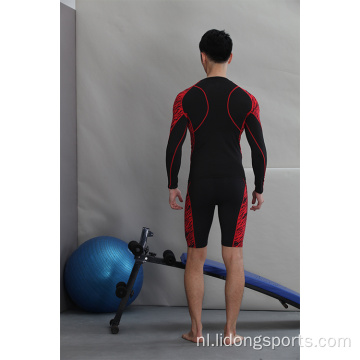 Heren Gymkleding Gebogen zoom Sport strak getailleerd